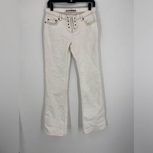 Express Juniors’ Low Rise Flared White Jeans size 3/4